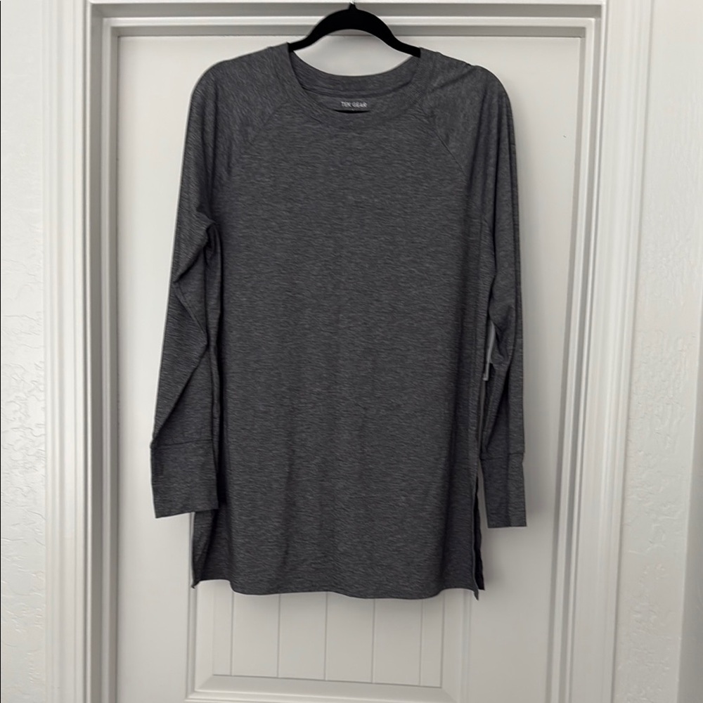 Gray Long Sleeve Top